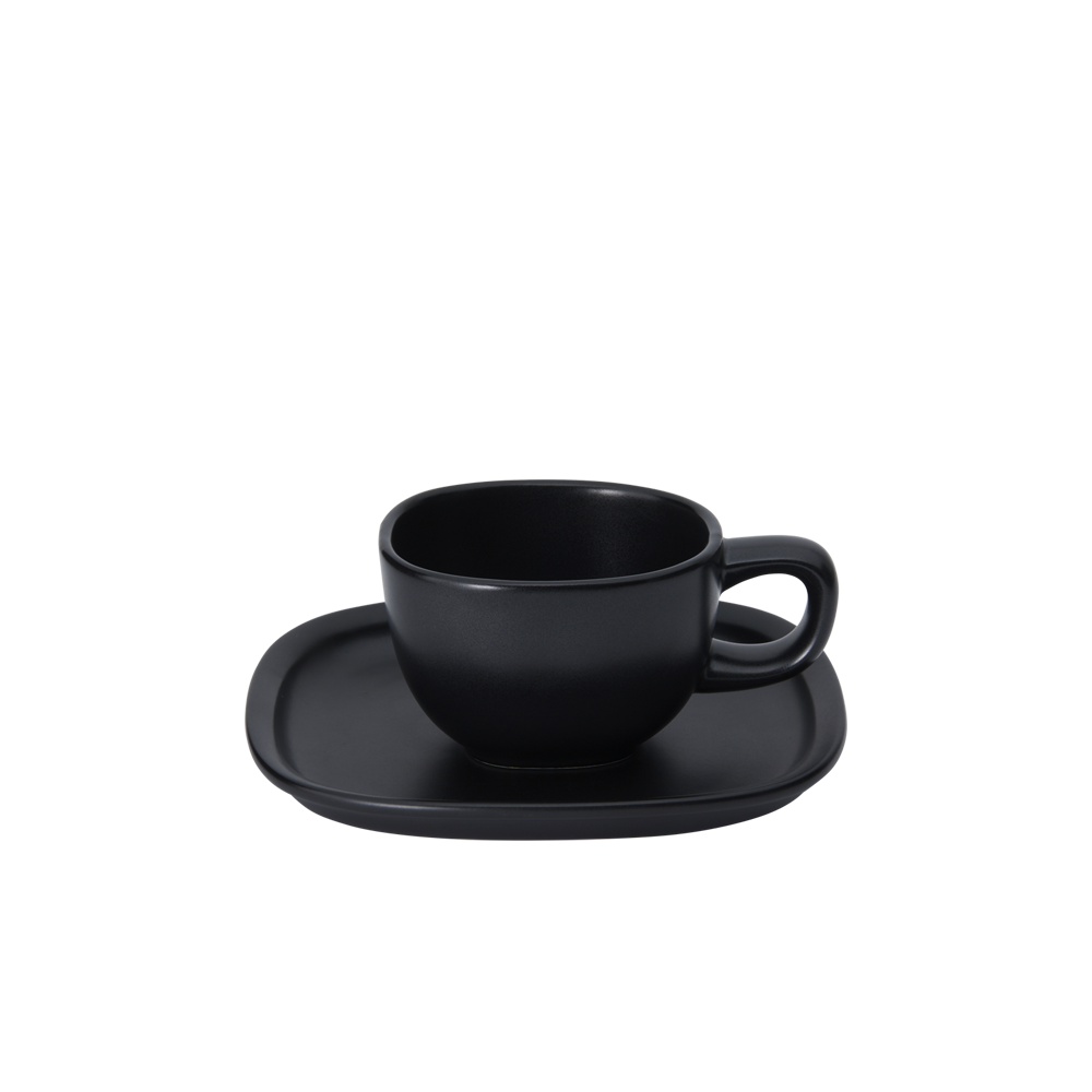 白黒 コーヒーカップソーサー ブラック
