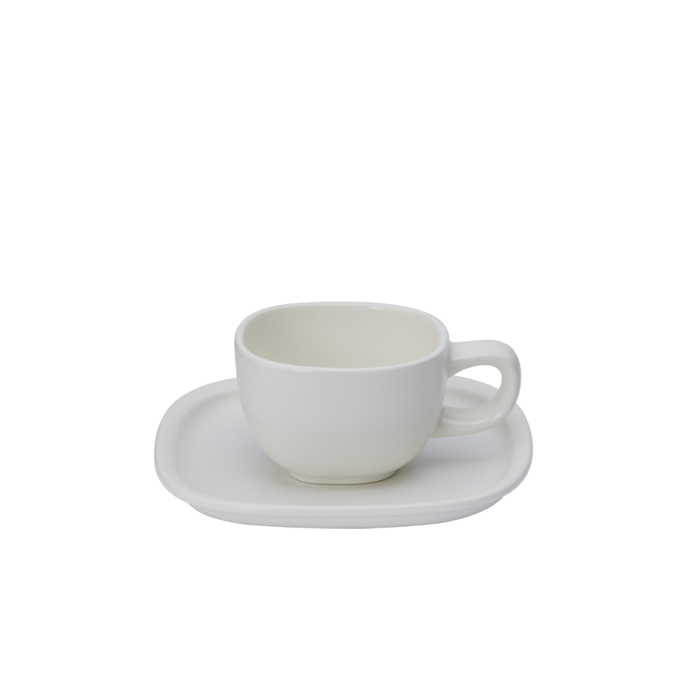 白黒 コーヒーカップソーサー ホワイト