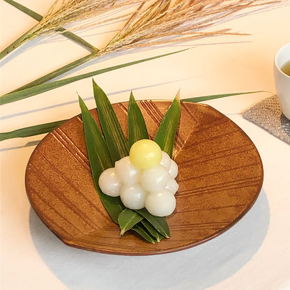 葉皿 深皿 (中) 錆茶