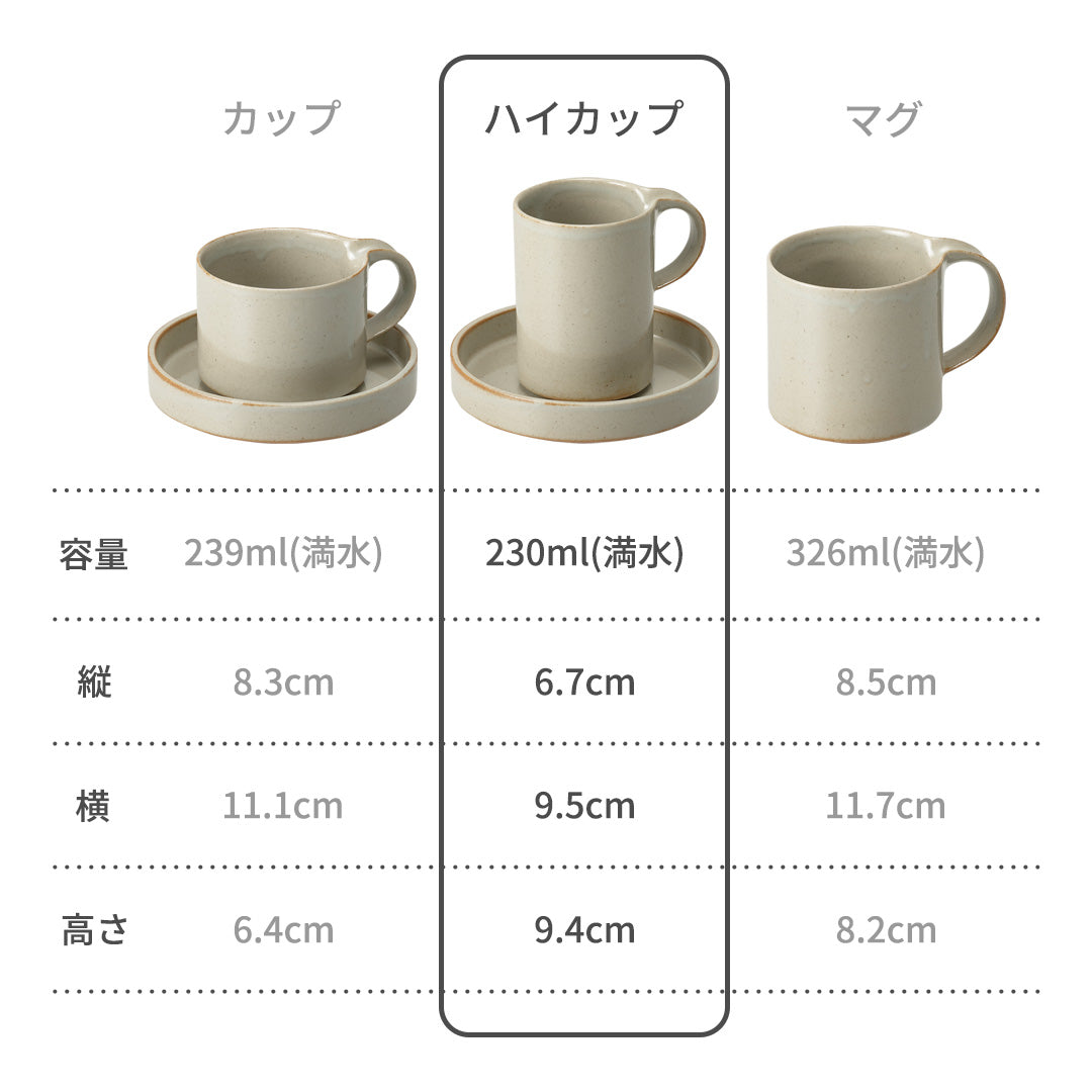 モデラート  ハイカップソーサー グレー