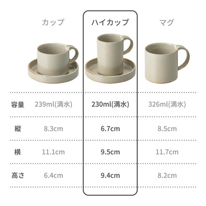 モデラート  ハイカップソーサー グレー