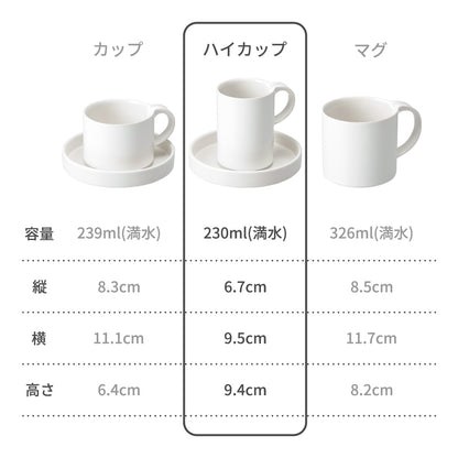 モデラート  ハイカップソーサー ホワイト