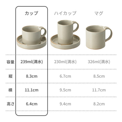 モデラート  カップソーサー グレー