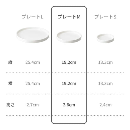 モデラート プレート (M) ホワイト