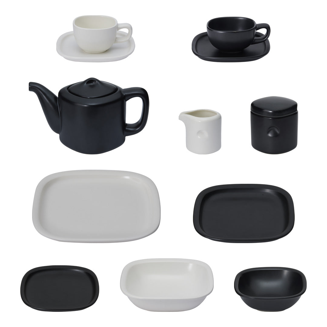 白黒 プレート (M) ホワイト – 株式会社セラミック・ジャパン